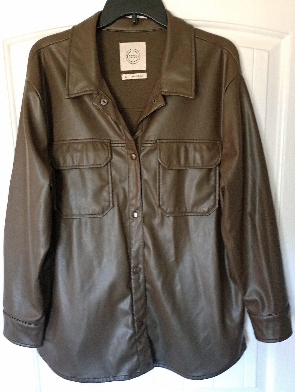 Stoosh Green Faux Leather Jacket